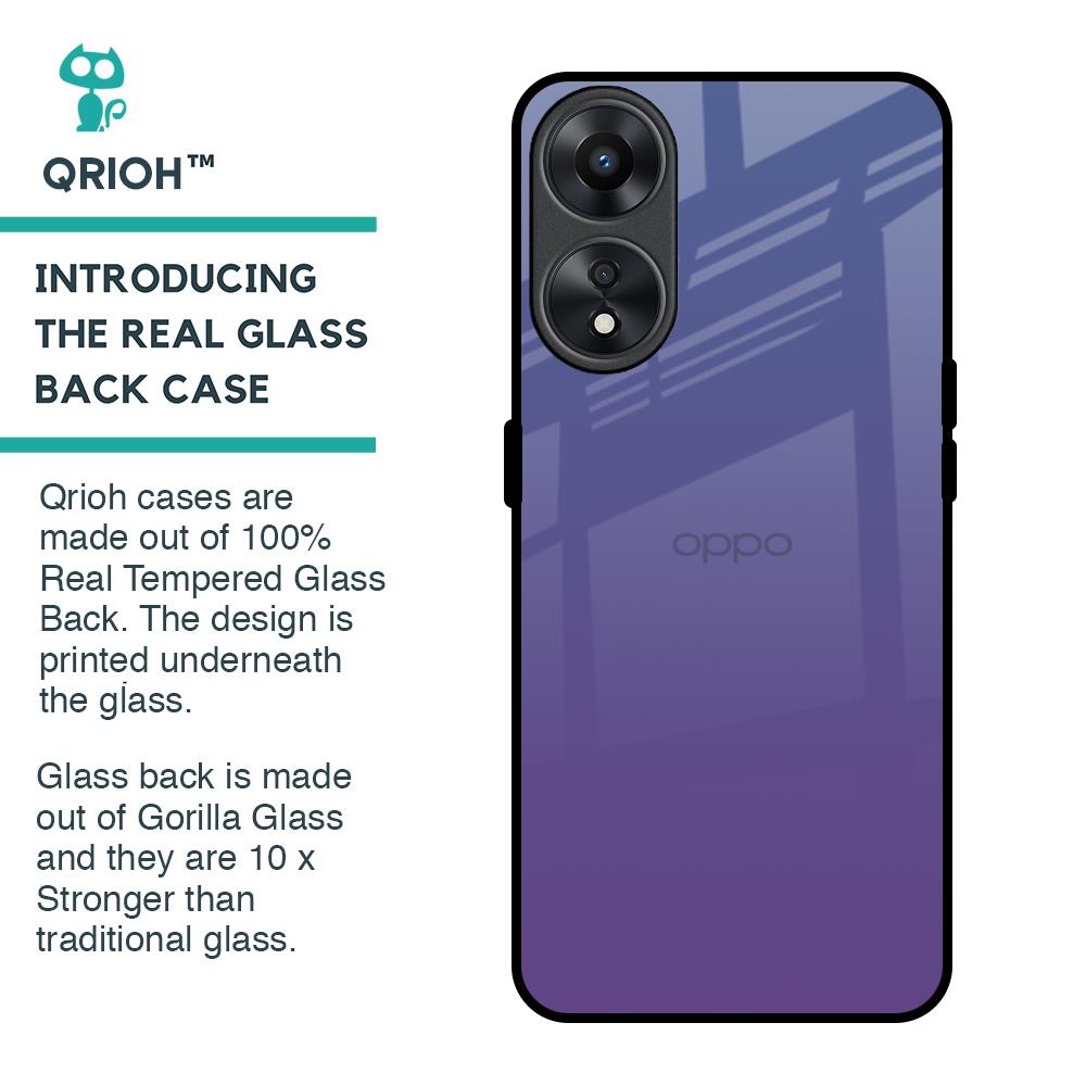 Indigo Pastel Glass Case For Oppo A78 5G