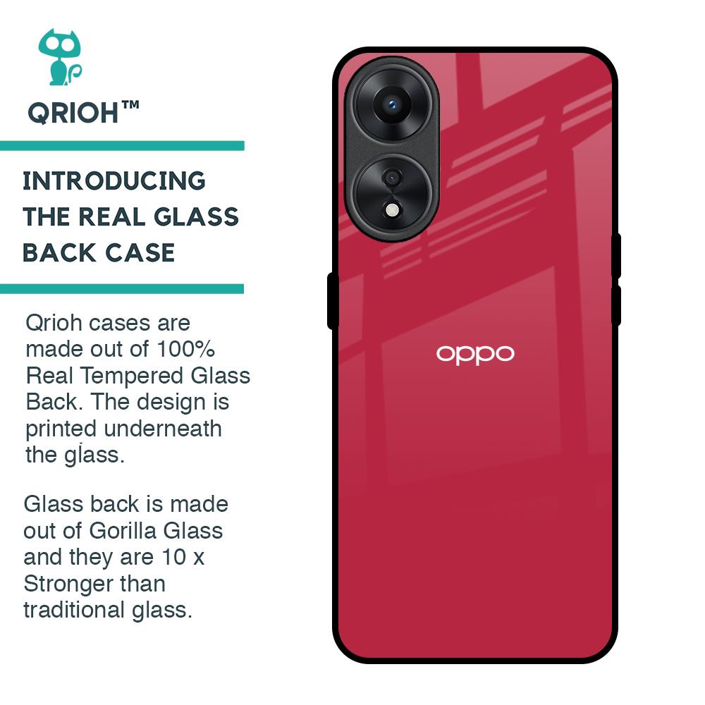 Solo Maroon Glass case for Oppo A78 5G