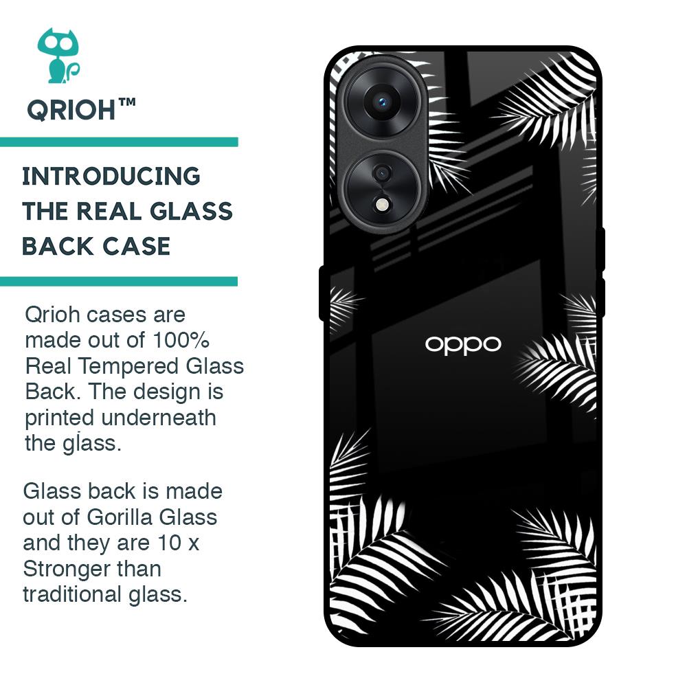 Zealand Fern Design Glass Case For Oppo A78 5G