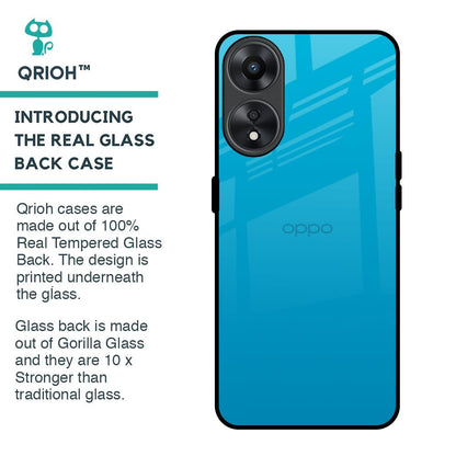 Blue Aqua Glass Case for Oppo A78 5G