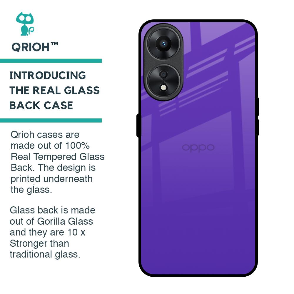 Amethyst Purple Glass Case for Oppo A78 5G