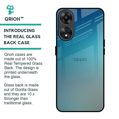 Sea Theme Gradient Glass Case for Oppo A78 5G