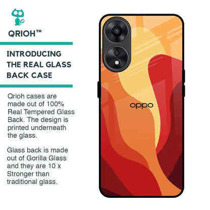 Magma Color Pattern Glass Case for Oppo A78 5G