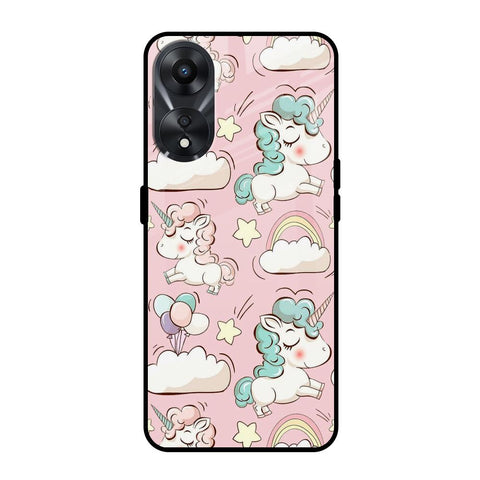 Balloon Unicorn Oppo A78 5G Glass Cases & Covers Online