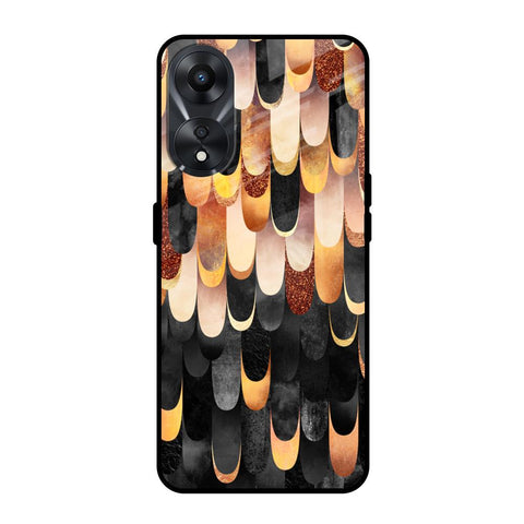Bronze Abstract Oppo A78 5G Glass Cases & Covers Online