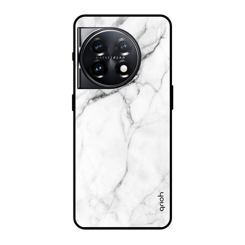 Modern White Marble OnePlus 11 5G Glass Back Cover Online