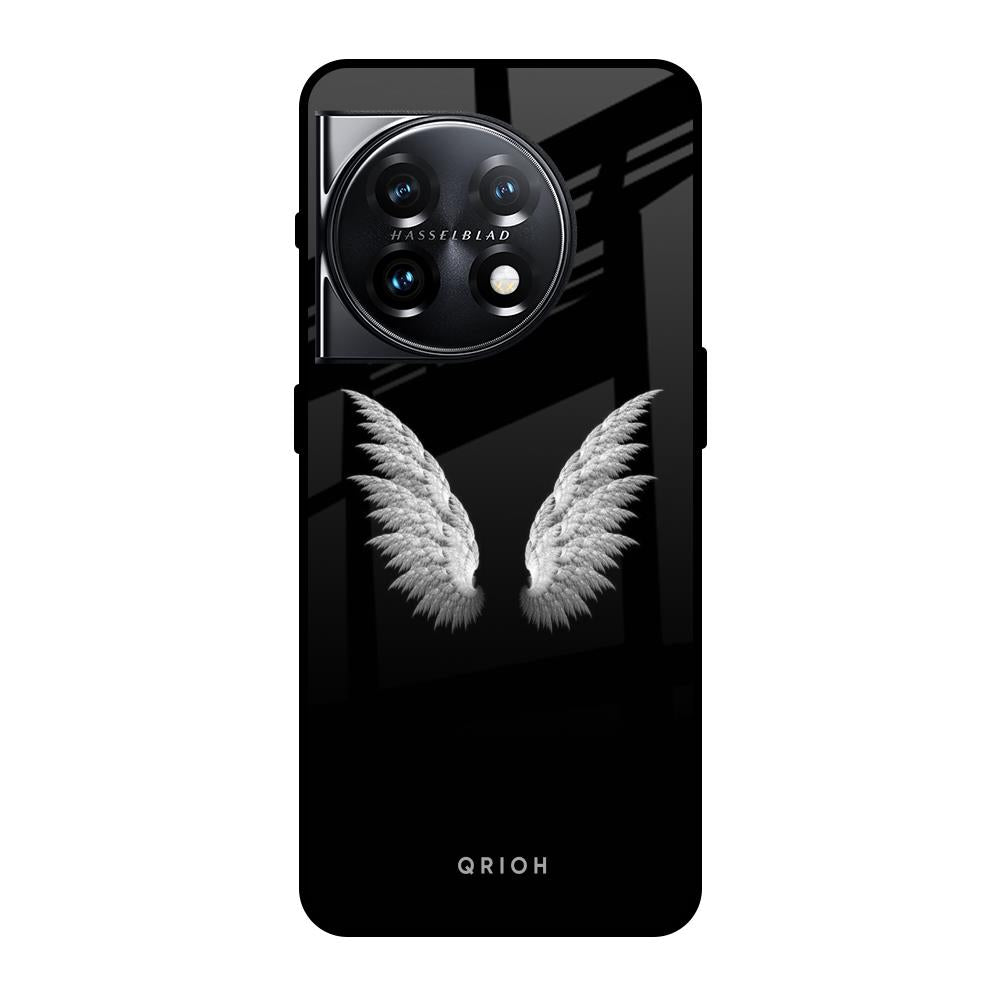 White Angel Wings OnePlus 11 5G Glass Back Cover Online