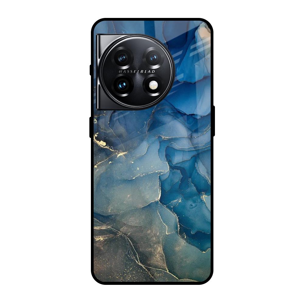 Blue Cool Marble OnePlus 11 5G Glass Back Cover Online