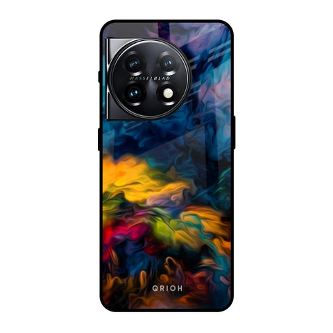 Multicolor Oil Painting OnePlus 11 5G Glass Back Cover Online