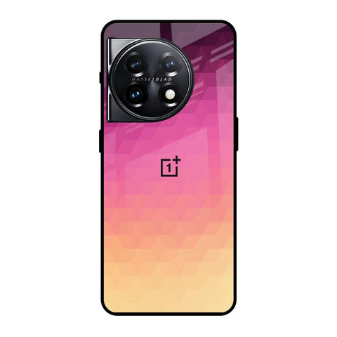 Geometric Pink Diamond OnePlus 11 5G Glass Back Cover Online