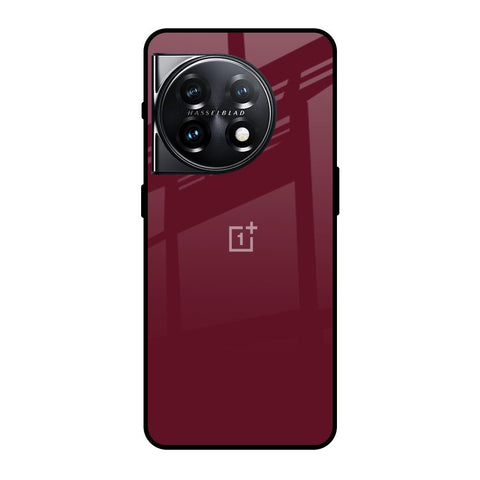 Classic Burgundy OnePlus 11 5G Glass Back Cover Online