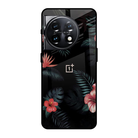 Tropical Art Flower OnePlus 11 5G Glass Back Cover Online