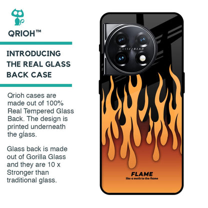 Fire Flame Glass Case for OnePlus 11 5G