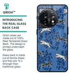 Blue Cheetah Glass Case for OnePlus 11 5G