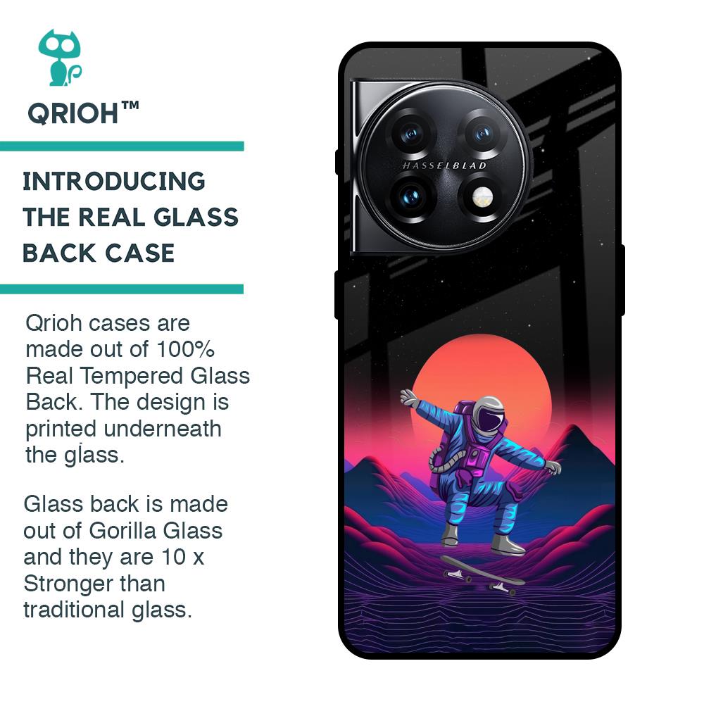 Retro Astronaut Glass Case for OnePlus 11 5G