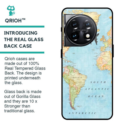 Travel Map Glass Case for OnePlus 11 5G