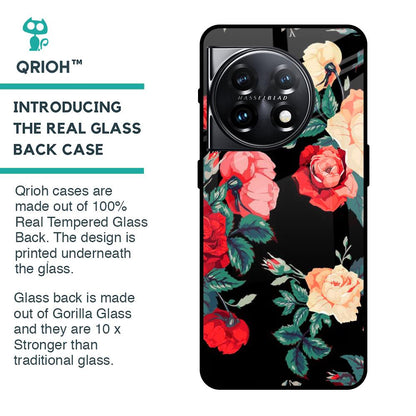 Floral Bunch Glass Case For OnePlus 11 5G