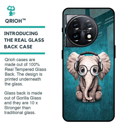 Adorable Baby Elephant Glass Case For OnePlus 11 5G