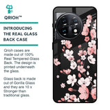 Black Cherry Blossom Glass Case for OnePlus 11 5G