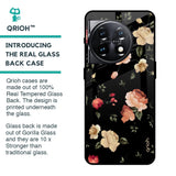 Black Spring Floral Glass Case for OnePlus 11 5G