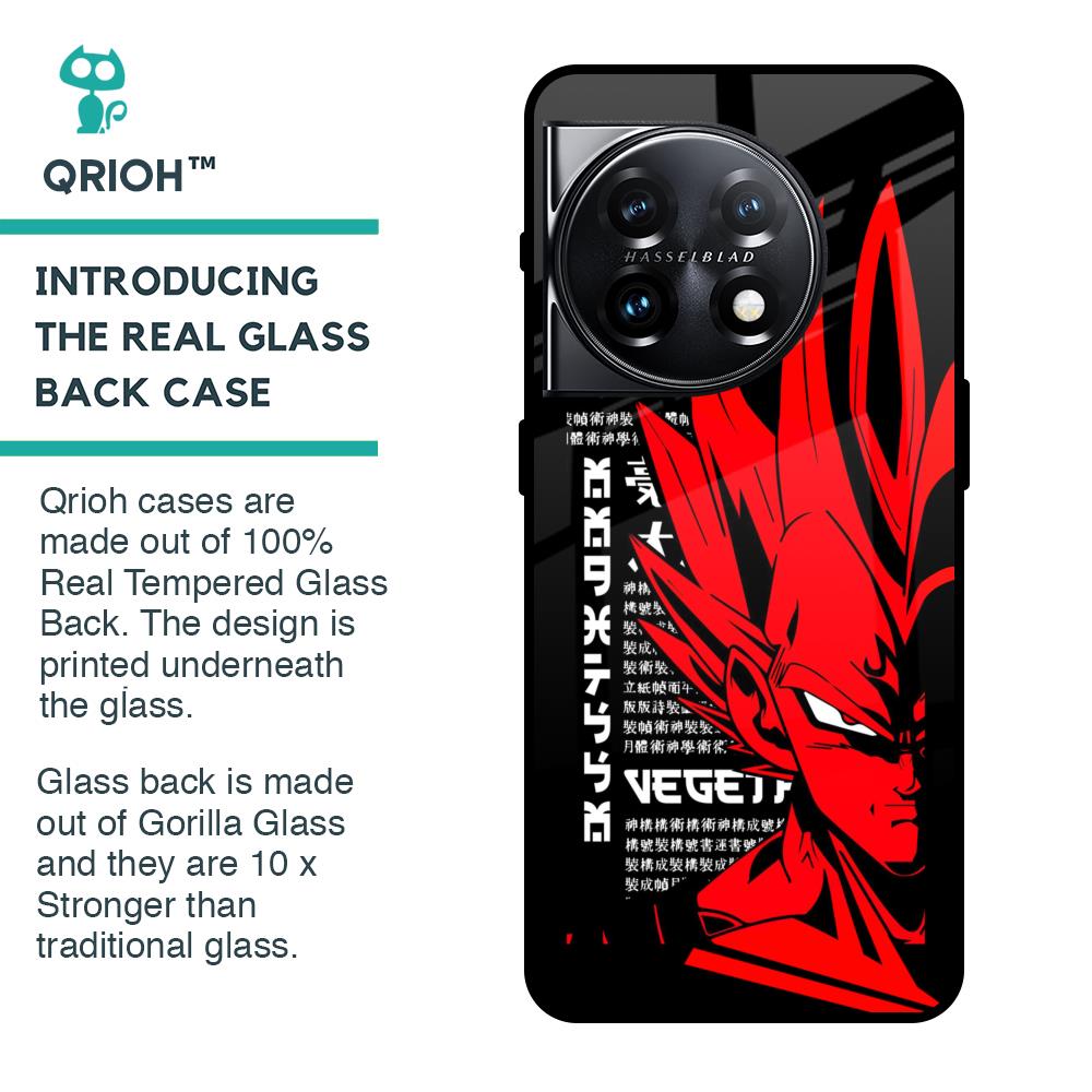 Red Vegeta Glass Case for OnePlus 11 5G