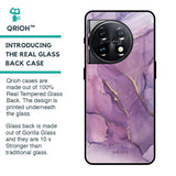 Purple Gold Marble Glass Case for OnePlus 11 5G