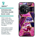 Electroplated Geometric Marble Glass Case for OnePlus 11 5G