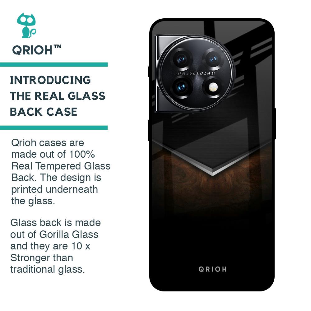 Dark Walnut Glass Case for OnePlus 11 5G