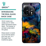 Multicolor Oil Painting Glass Case for OnePlus 11 5G