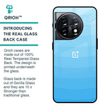 Wavy Blue Pattern Glass Case for OnePlus 11 5G