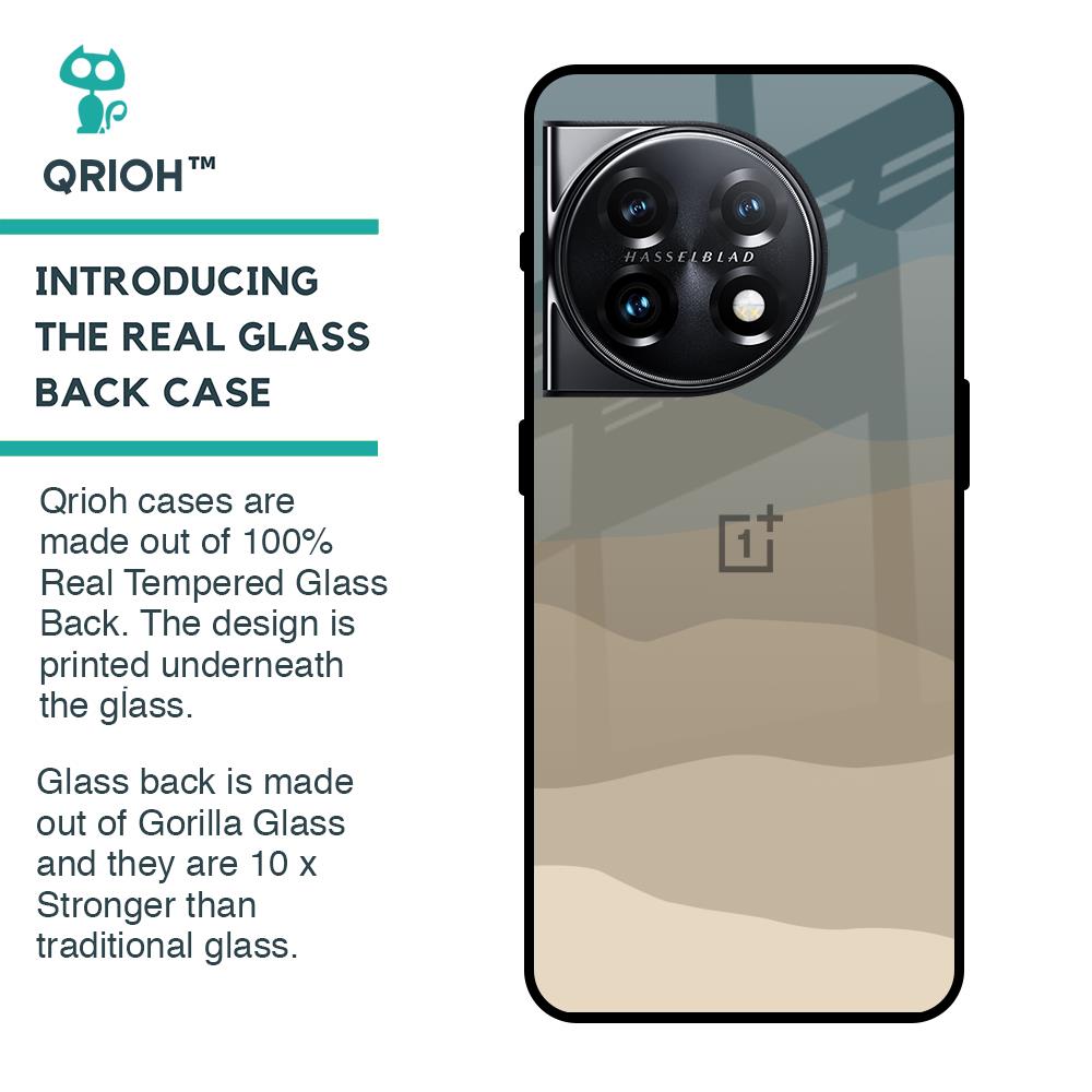 Abstract Mountain Pattern Glass Case for OnePlus 11 5G