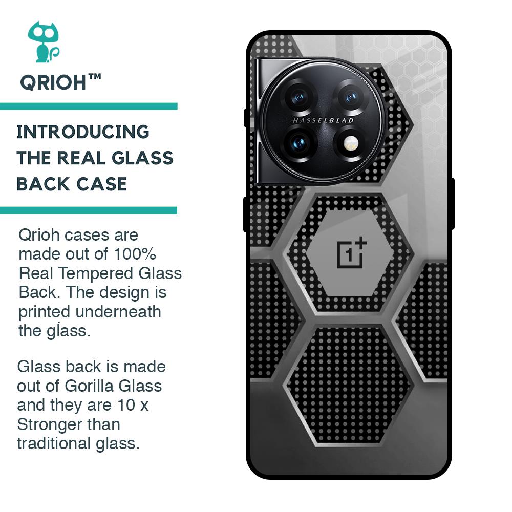 Hexagon Style Glass Case For OnePlus 11 5G