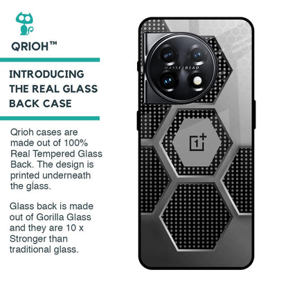 Hexagon Style Glass Case For OnePlus 11 5G