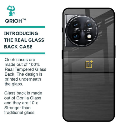 Grey Metallic Glass Case For OnePlus 11 5G