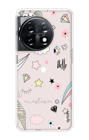 Unicorn Doodle OnePlus 11 5G Back Cover