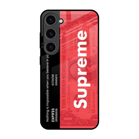 Supreme Ticket Samsung Galaxy S23 5G Glass Back Cover Online