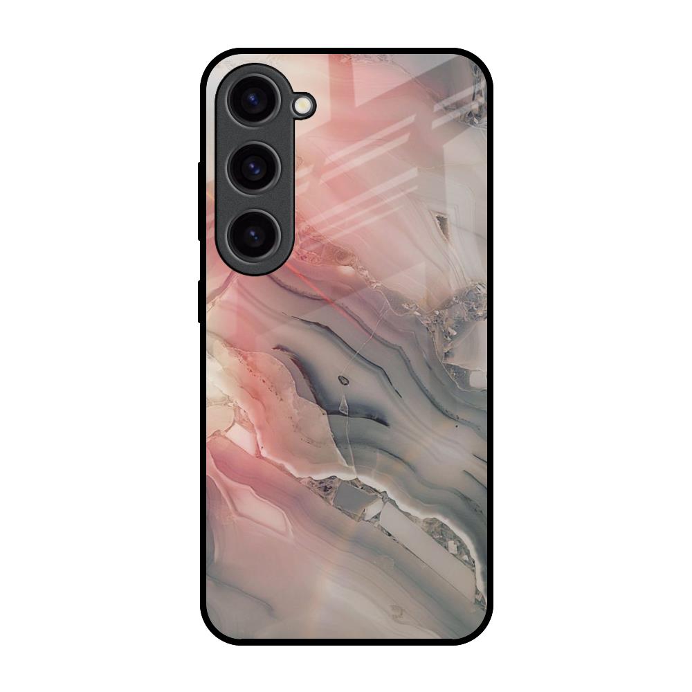 Pink And Grey Marble Samsung Galaxy S23 5G Glass Back Cover Online