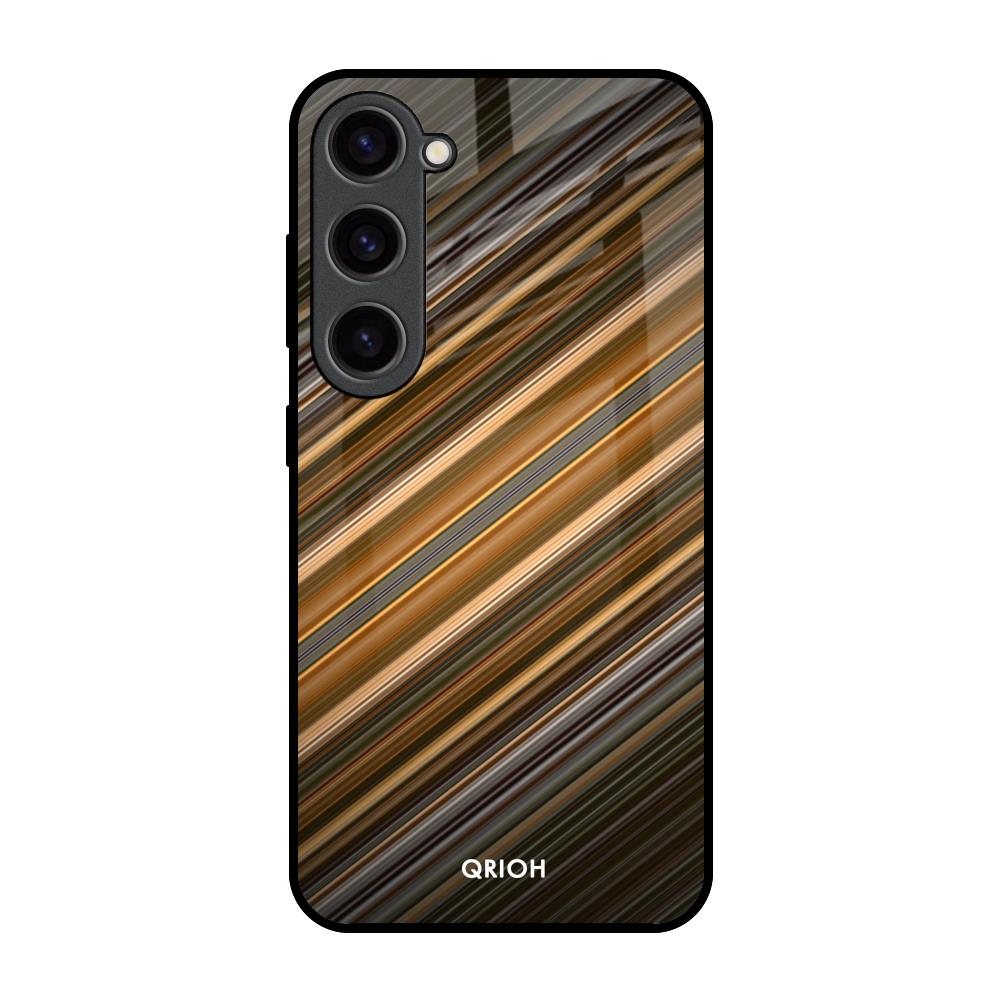 Diagonal Slash Pattern Samsung Galaxy S23 5G Glass Back Cover Online