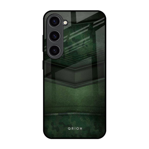Green Leather Samsung Galaxy S23 5G Glass Back Cover Online
