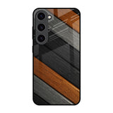 Tri Color Wood Samsung Galaxy S23 5G Glass Back Cover Online