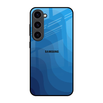 Blue Wave Abstract Samsung Galaxy S23 5G Glass Back Cover Online