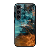 Golden Splash Samsung Galaxy S23 5G Glass Back Cover Online