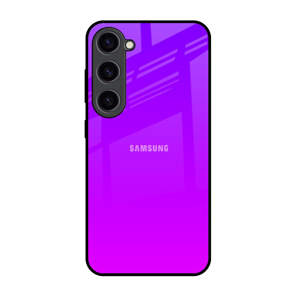Purple Pink Samsung Galaxy S23 5G Glass Back Cover Online