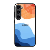 Wavy Color Pattern Samsung Galaxy S23 5G Glass Back Cover Online