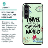 Travel Stamps Glass Case for Samsung Galaxy S23 5G