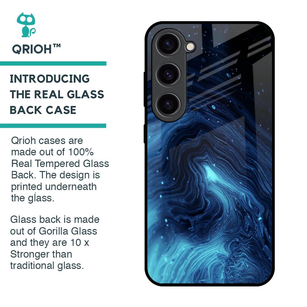 Dazzling Ocean Gradient Glass Case For Samsung Galaxy S23 5G
