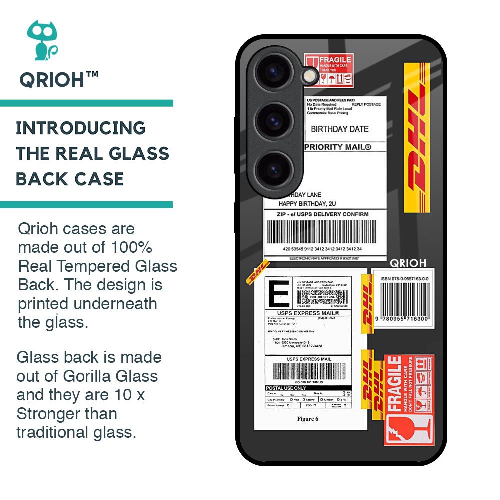 Cool Barcode Label Glass Case For Samsung Galaxy S23 5G