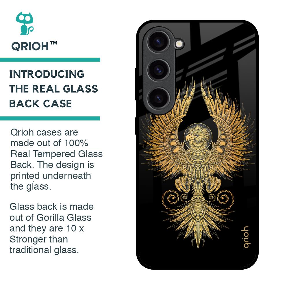 Mythical Phoenix Art Glass Case for Samsung Galaxy S23 5G