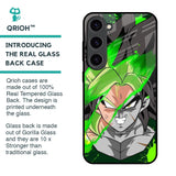 Anime Green Splash Glass Case for Samsung Galaxy S23 5G