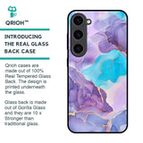 Alcohol ink Marble Glass Case for Samsung Galaxy S23 5G